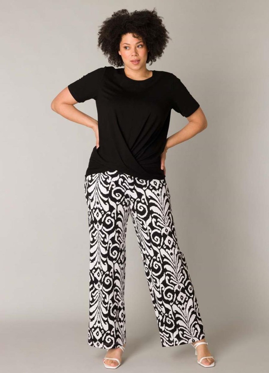 Broeken En Jeans | Yesta Yesta Broek Hajar A004479 - 1001 Black/White