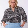 Blouses En Tunieken | Exxcellent Exxcellent Blouse Giny 24Vze28 - 001203 Zwart/Bloesemroze