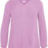 Blouses En Tunieken | maatjemeer Kaffe Curve Blouse Ami Ls 10580001 - 152218 Pink Frosting