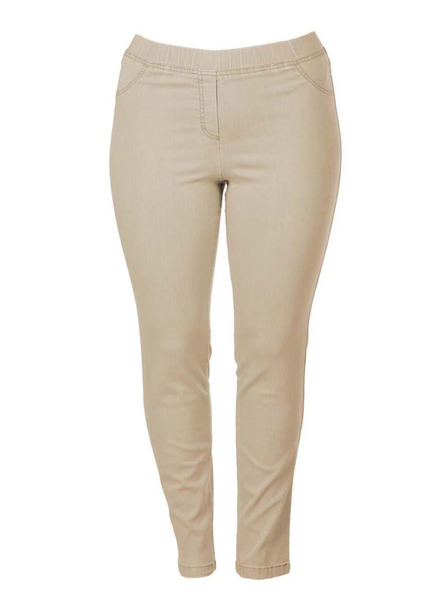 Kjmaatjemeer Basics Broeken | maatjemeer Kjbrand Jegging Jenny 23473-6244-016 Zand