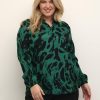 Blouses En Tunieken | Kaffe Curve Kaffe Curve Doorknoopblouse Polla 10581777 - 104859 Black Aventurine