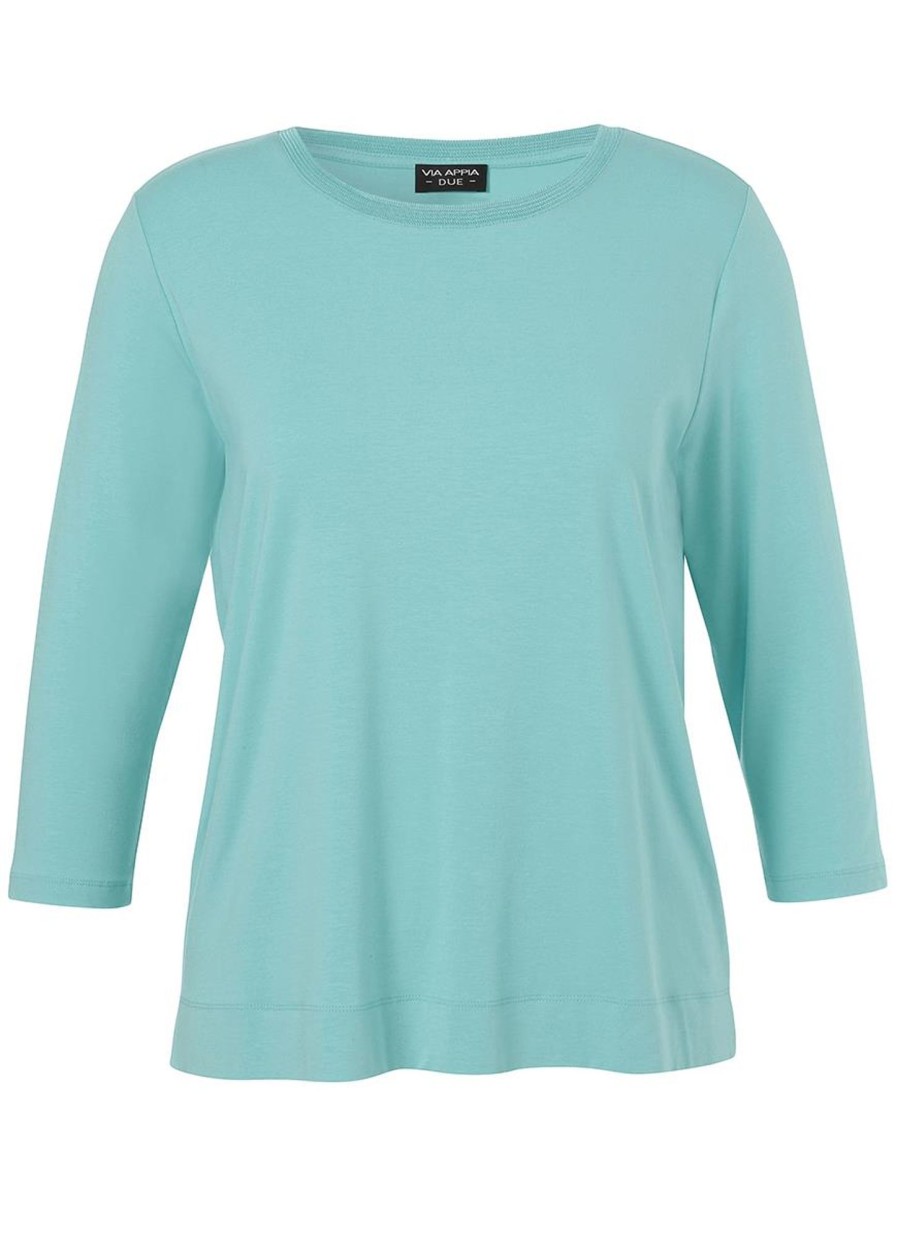 Shirts En Tops | Via Appia Due Via Appia Due Shirt 2421420 - 570 Aqua