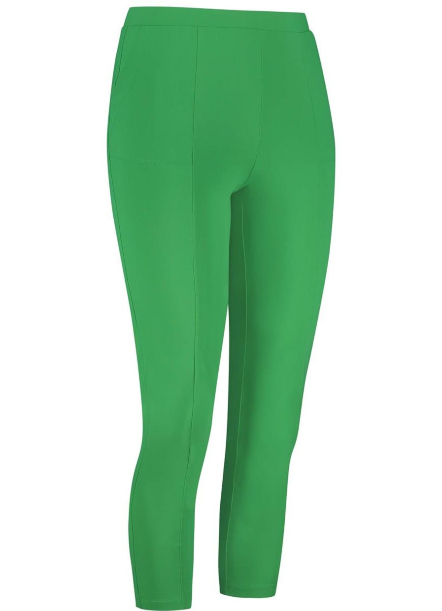 Travelstof Kleding Grote Maten | Plusbasics Plusbasics Pants Tight Travel 10241564 - 633 Forest Green