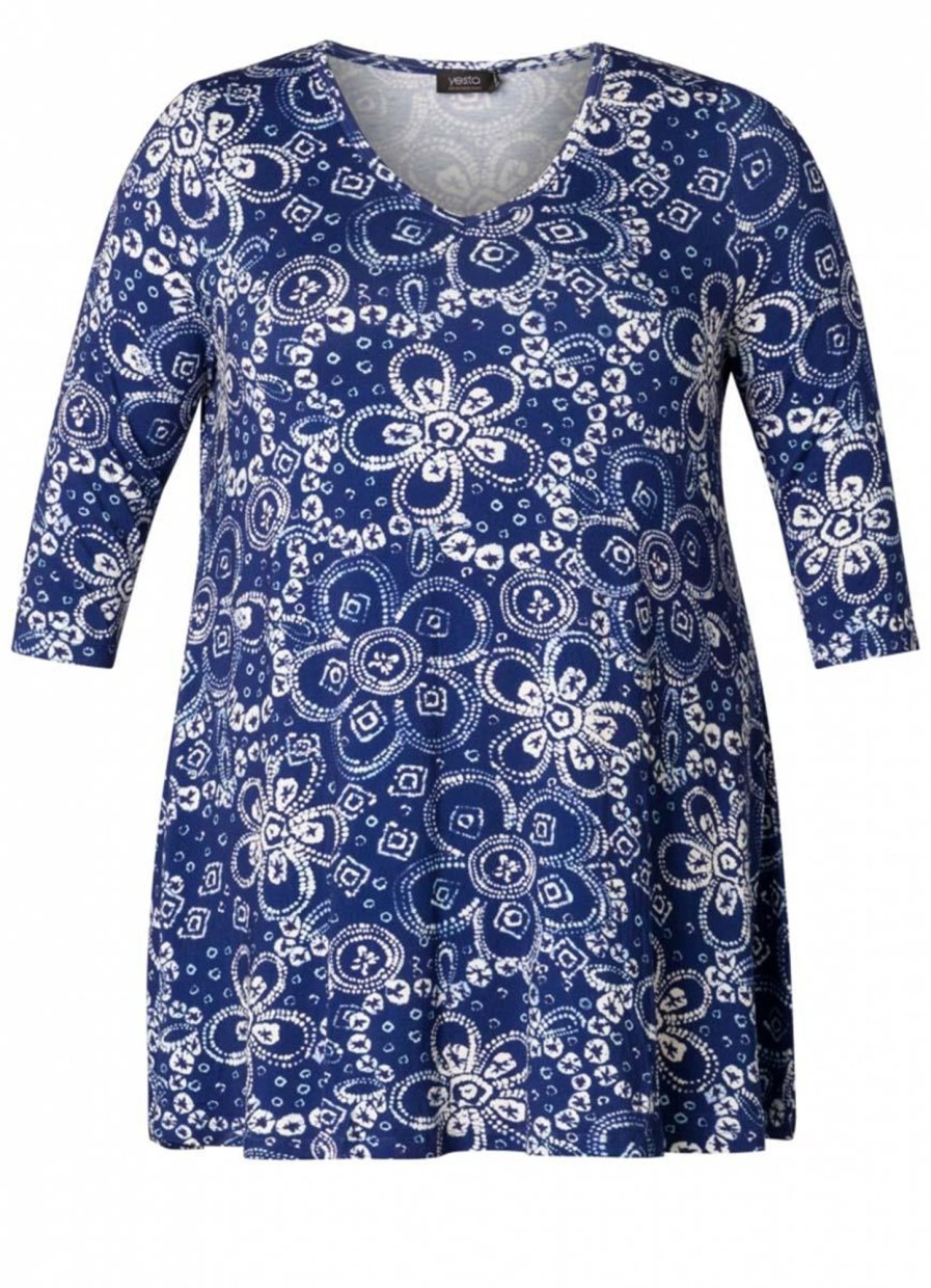 Blouses En Tunieken | Yesta Yesta Tuniek Ankaria A003809 - 2986 Indigo Blue/Multi