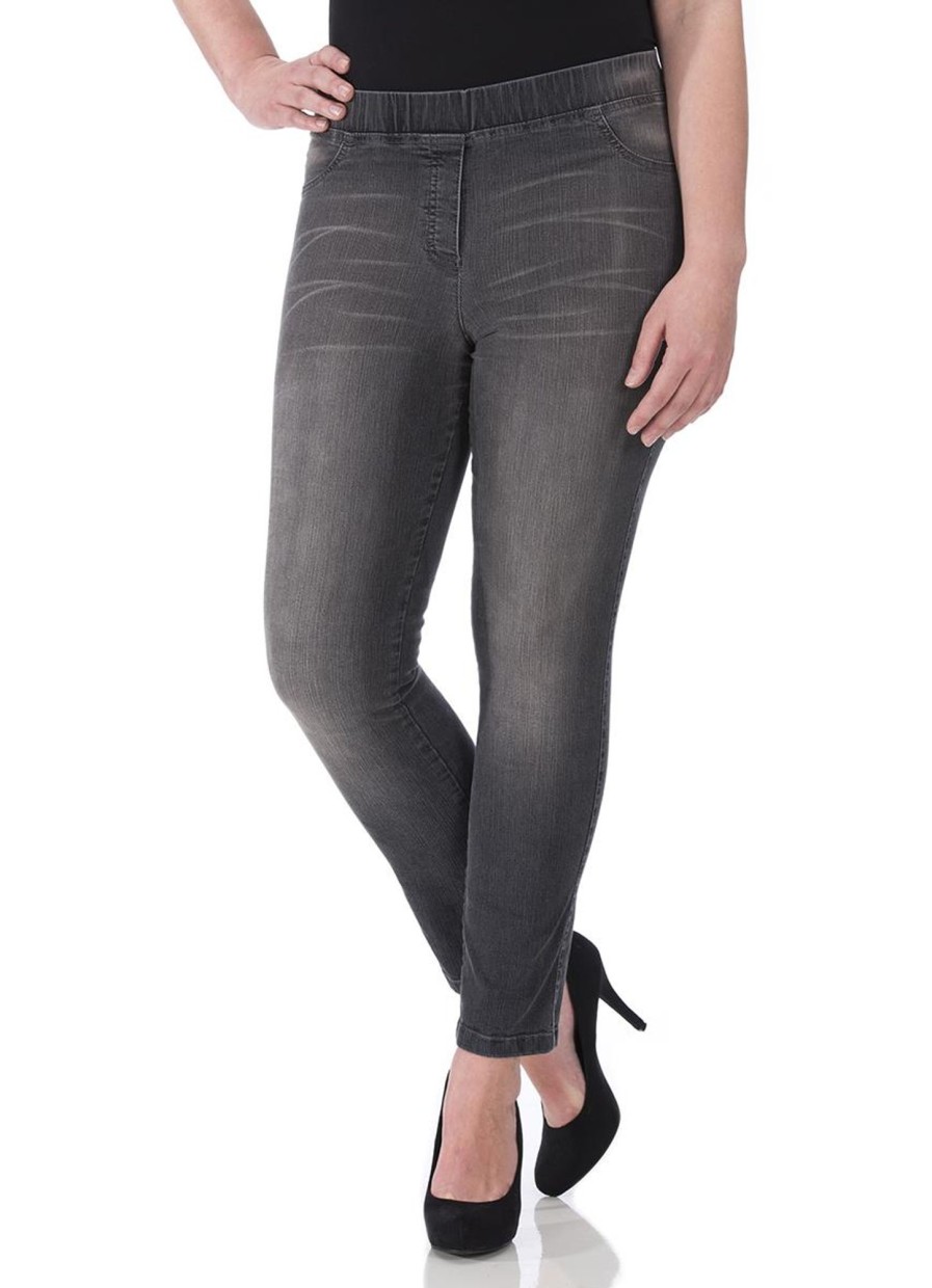 KjKjBrand Basics Broeken | KjBrand Kjbrand Jegging Jenny 23476-6881-601 Nearly Black Faded