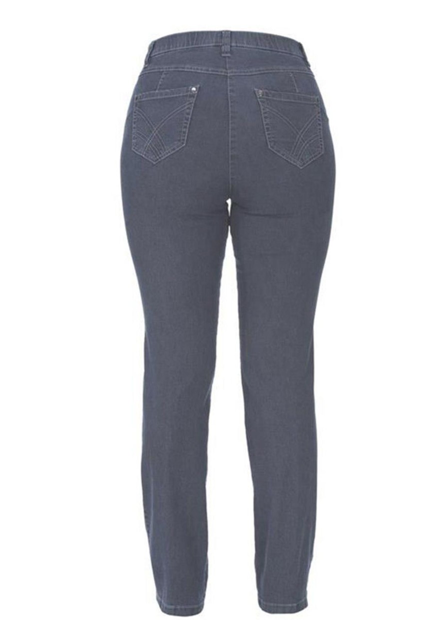 Kjmaatjemeer Basics Broeken | maatjemeer Kjbrand Broek Betty 24618-6244-607 Jeansblauw