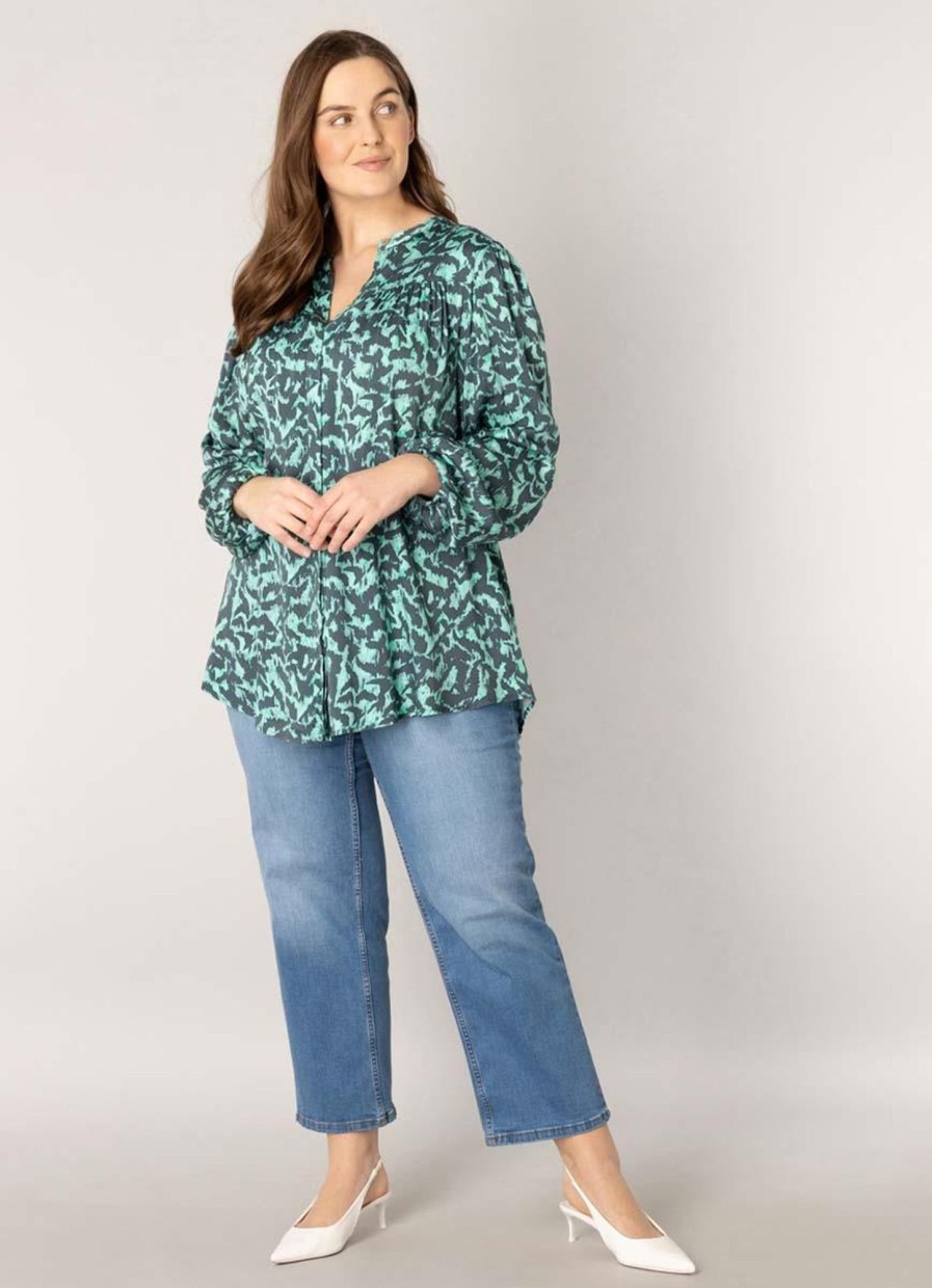 Blouses En Tunieken | Yesta Yesta Blouse Ylse A004449 - 2007 Steel Blue/Multi