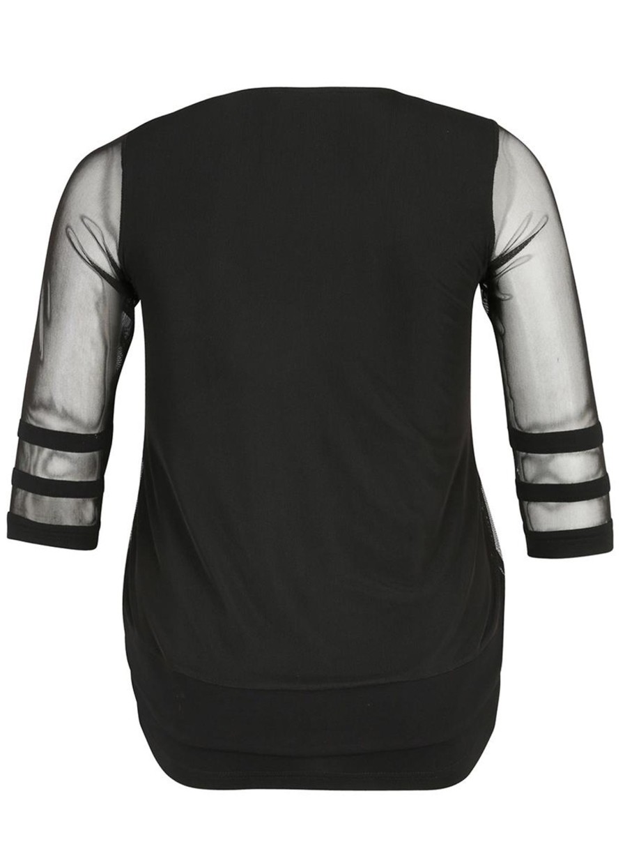 Shirts En Tops | Doris Streich Doris Streich Shirt 334187-99 Zwart