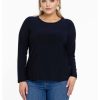 Yoek Basics | Yoek Yoek Shirt Long Sleeve Dolce B4553 Marine