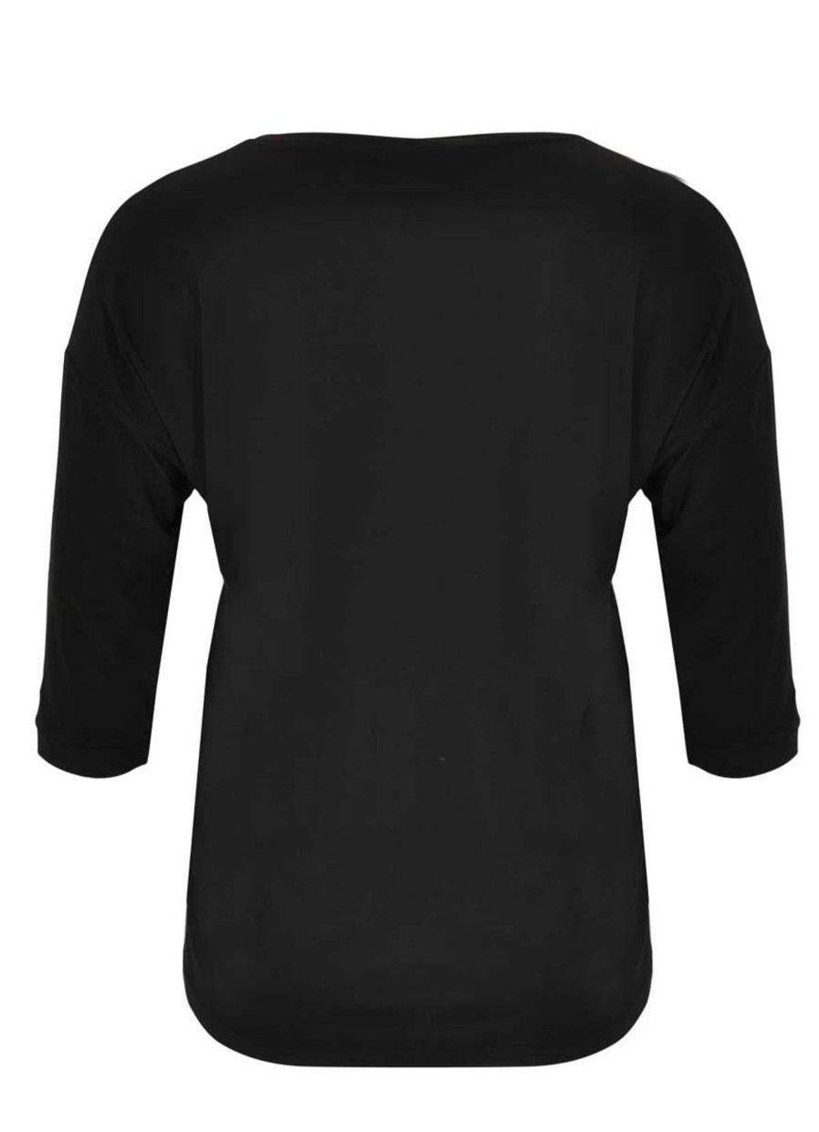 Yoek Basics | maatjemeer Yoek Shirt 3/4 Mouw B4551 Zwart. Grote Maten Mode Online.