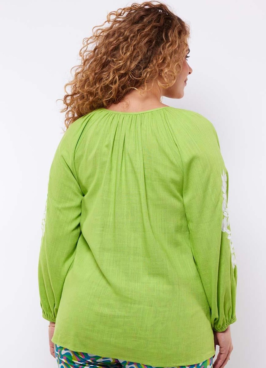 Shirts En Tops | Exxcellent Exxcellent Top Juul 24Zxe01 - 734 Yellow Green