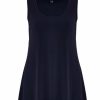 Yoek Basics | Yoek Singlet Flare Dolce B4082 Marine. Grote Maten Mode.