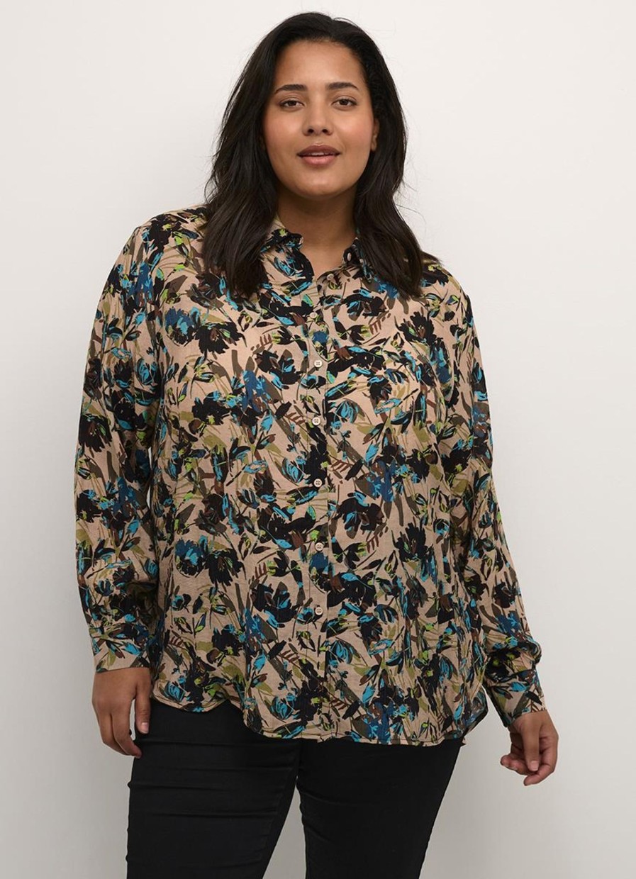 Blouses En Tunieken | Kaffe Curve Kaffe Curve Blouse Olgi 10581662 - 104490 Shattered Flower Print