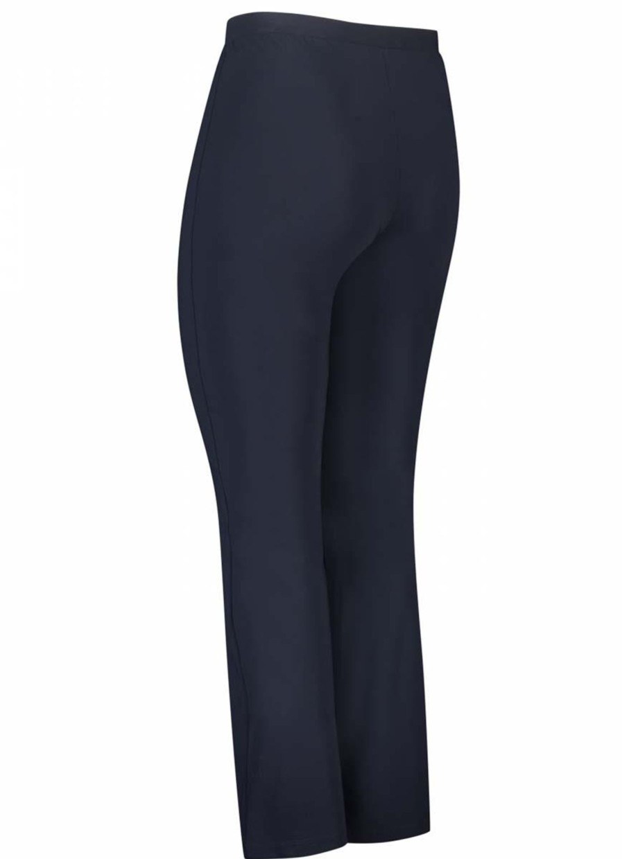 Travelstof Kleding Grote Maten | Plusbasics Plusbasics Pants Flair Travel 10201034 -243 Navy