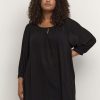 Kaffe Curve Basics | Kaffe Curve Kaffe Curve Tuniek Ami 3/4 Mouw 10580003 - 50600 Black Deep