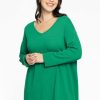 Yoek Basics | Yoek Yoek Trui V-Neck Cashmere B2669 - 240 Green