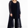 Truien En Vesten | Yoek Yoek Vest Long Voile 172642 - 230 Navy