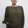 Blouses En Tunieken | Kaffe Curve Kaffe Curve Blouse Julieet 10581896 - 190414 Forest Night