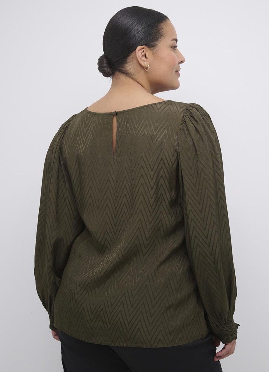 Blouses En Tunieken | Kaffe Curve Kaffe Curve Blouse Julieet 10581896 - 190414 Forest Night