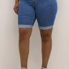 Kaffe Curve Basics | Kaffe Curve Kaffe Curve Short Vicka 10581453 - 103758 Medium Blue Washed Denim