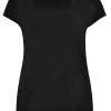 Yoek Basics | maatjemeer Yoek Basic T-Shirt Kapmouwen Wijd Viscose B4061-210 Zwart