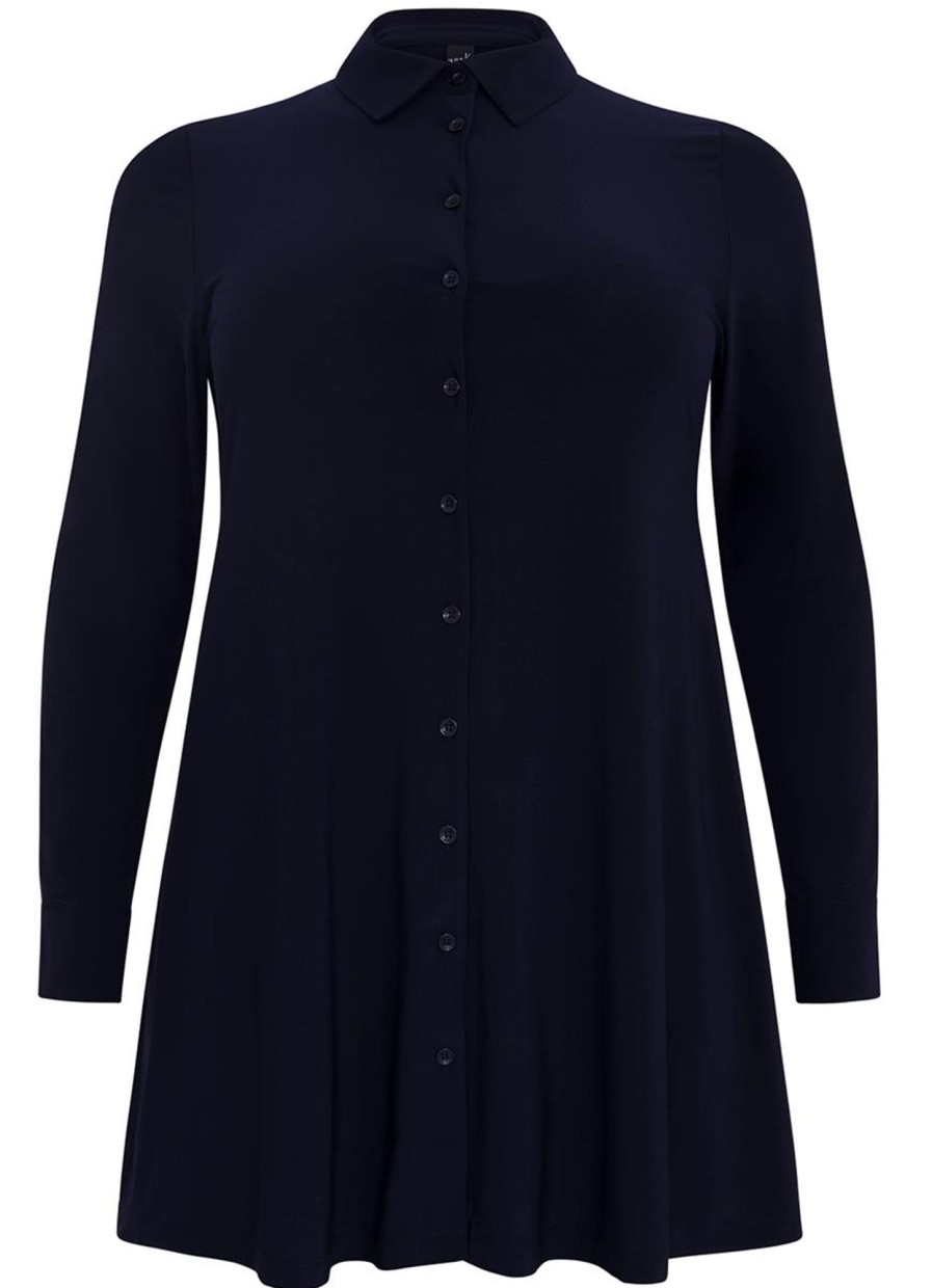 Yoek Basics | Yoek Yoek Blouse A-Line Dolce B3724 - 230 Navy