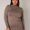 Base Level Curvy | Base Level Curvy Base Level Curvy Coltrui Yuena 066 - 9043 Dark Taupe