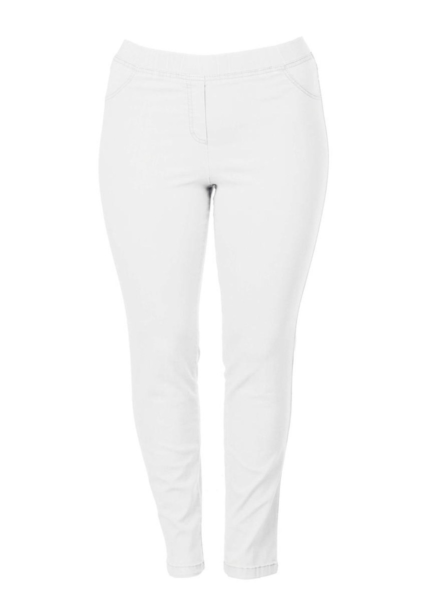 Kjmaatjemeer Basics Broeken | maatjemeer Kjbrand Jegging Jenny 23473-6244-034 Wit