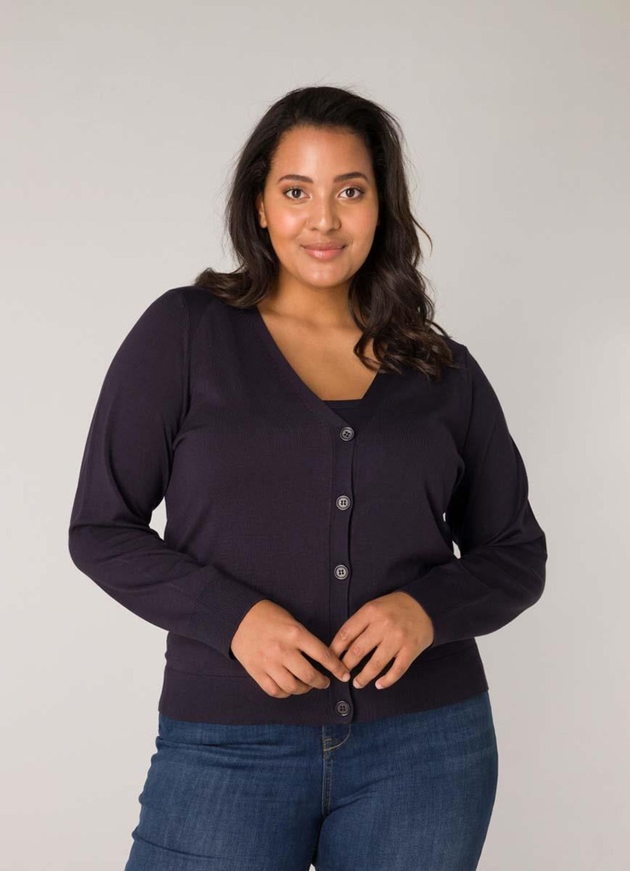 Base Level Curvy | Base Level Curvy Base Level Curvy Vest Yvonne 068 Dark Blue