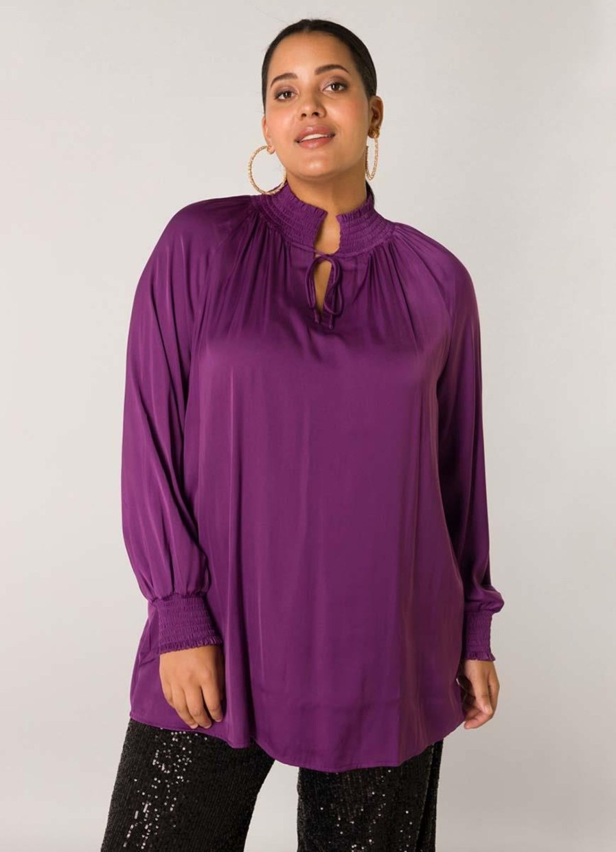 Shirts En Tops | Yesta Yesta Top Welmoed A004167 - 8021 Dark Purple