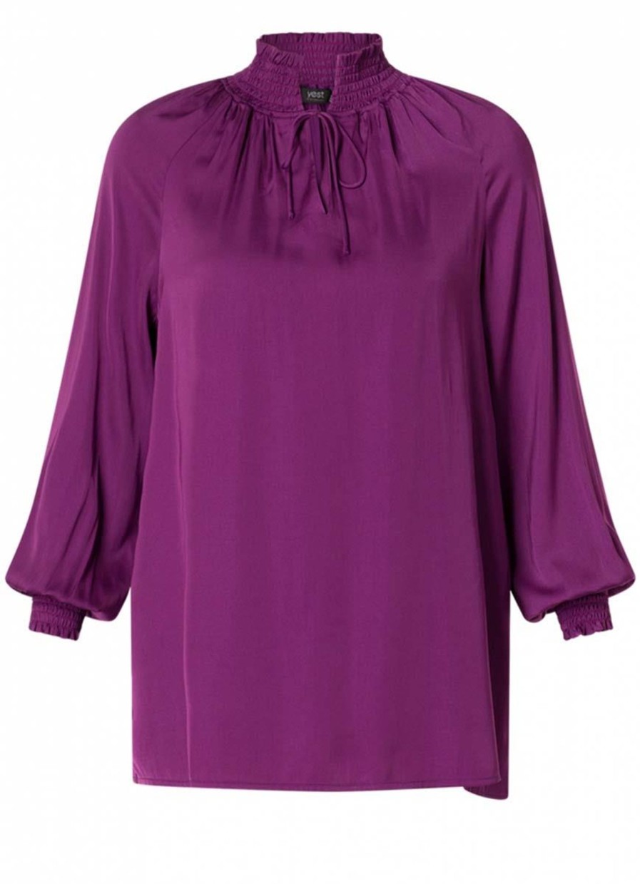 Shirts En Tops | Yesta Yesta Top Welmoed A004167 - 8021 Dark Purple