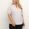 Blouses En Tunieken | Kaffe Curve Kaffe Curve Blouse Lanni 10582140 - 105480 Offwhite/Black Dots