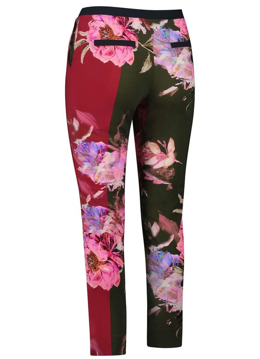 Travelstof Kleding Grote Maten | maatjemeer Plusbasics Pants Long Travel 18201064 - 687 Indian Flowers