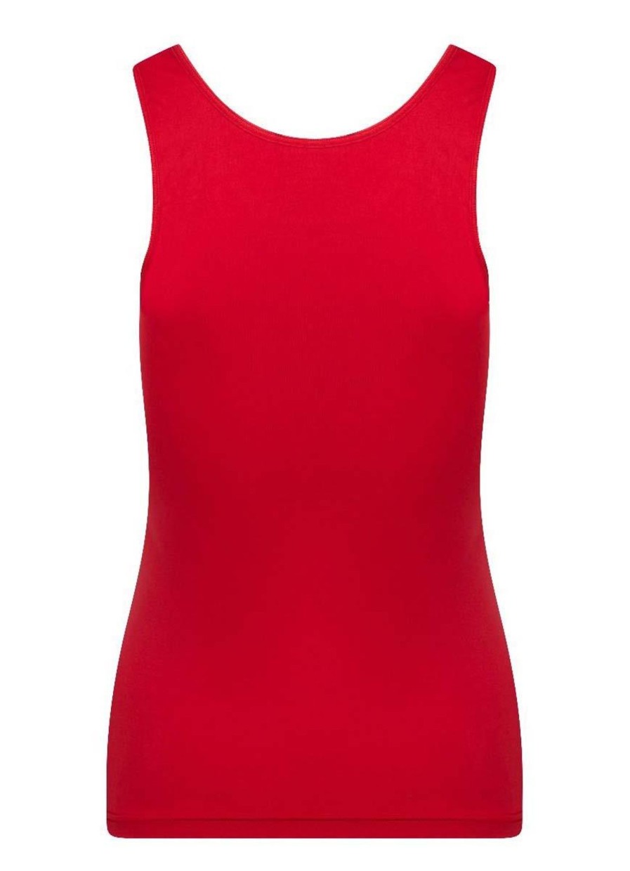 Ondermode | Rj Bodywear Rj Pure Color Dames Hemd Extra Lang 32-025229 Rood