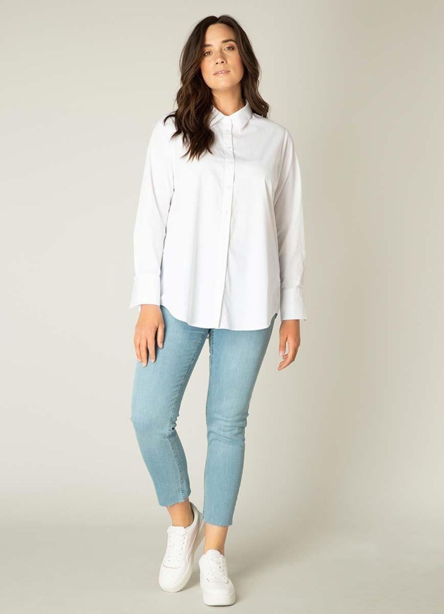 Base Level Curvy | Base Level Curvy Base Level Curvy Blouse Aliza 035 White