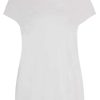 Yoek Basics | maatjemeer Yoek Basic T-Shirt Kapmouwen Wijd Viscose B4061-201 Wit