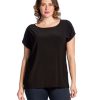 Yoek Basics | Yoek Yoek Basic T-Shirt Kapmouwen Dolce B4017-210 Zwart