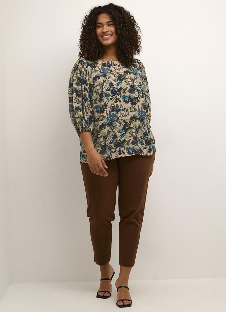 Blouses En Tunieken | Kaffe Curve Kaffe Curve Blouse Olgi 10581660 - 104490 Shattered Flower Print