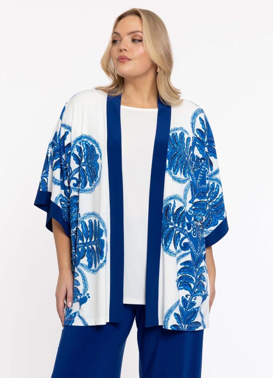 Truien En Vesten | Yoek Yoek Kimono Azur 232680 - 232 Azur