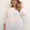 Blouses En Tunieken | Kaffe Curve Kaffe Curve Blouse Wilina 10582058 - 110602 Chalk