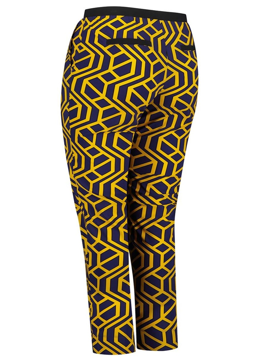 Travelstof Kleding Grote Maten | maatjemeer Plusbasics Pants Long Travel 18201064 - 311 Art Deco