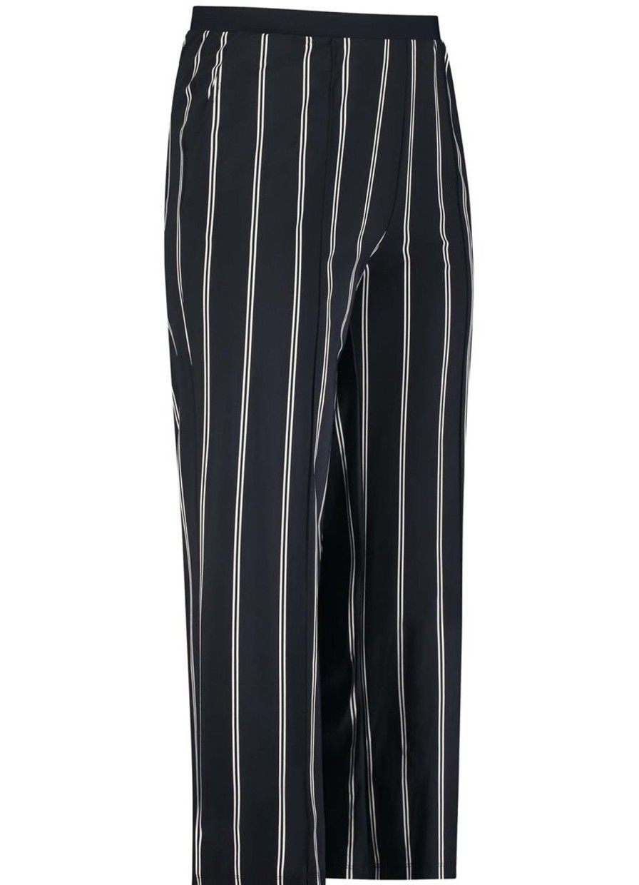 Travelstof Kleding Grote Maten | Plusbasics Plusbasics Pants Wide Travel 18202284 - 214 Twin Stripe