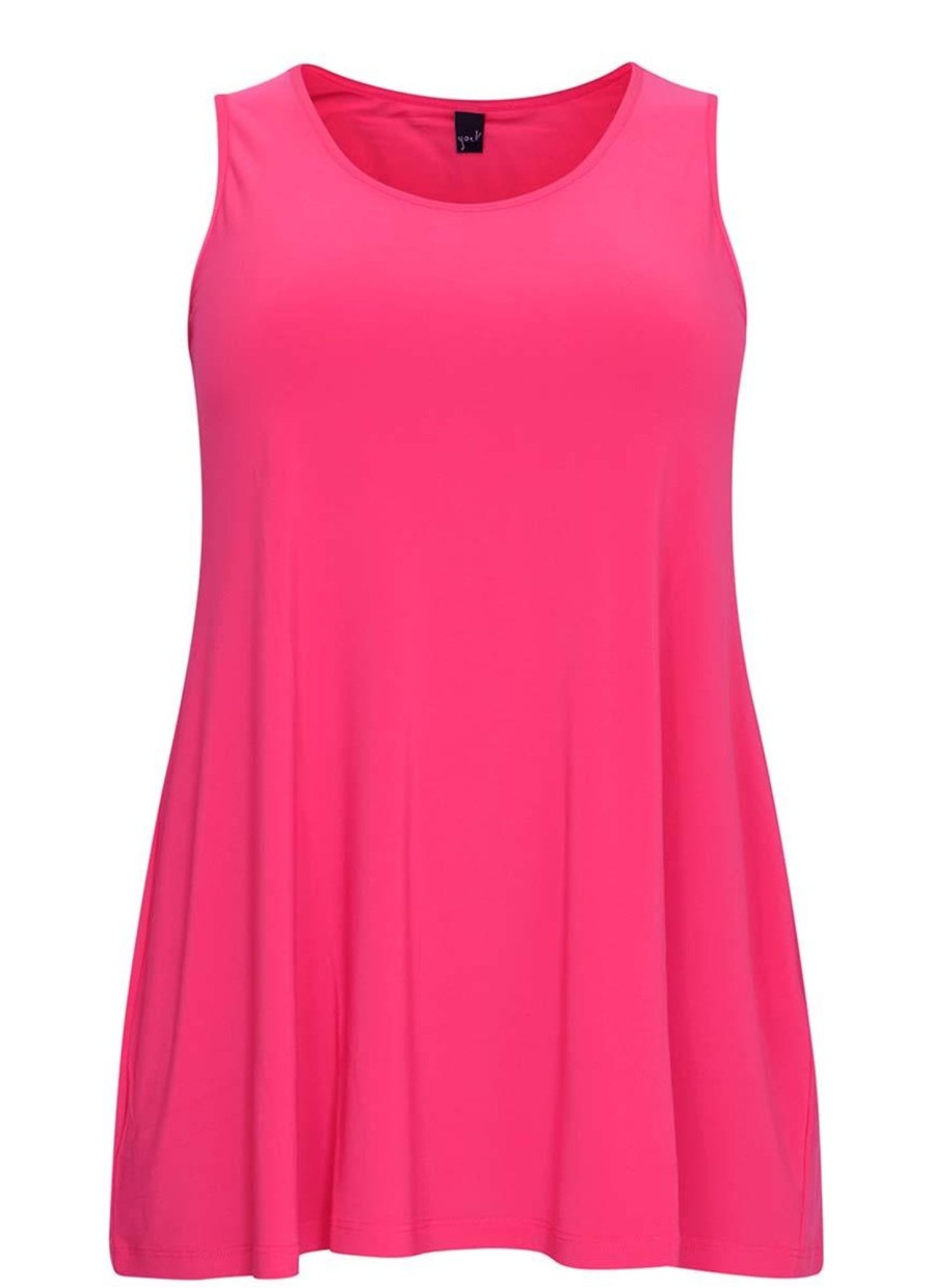 Yoek Basics | Yoek Yoek Singlet Flare Dolce B4082-265 Pink