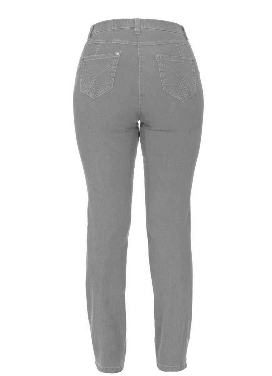 Kjmaatjemeer Basics Broeken | maatjemeer Kjbrand Broek Betty 24618-6244-604 Licht Grijs