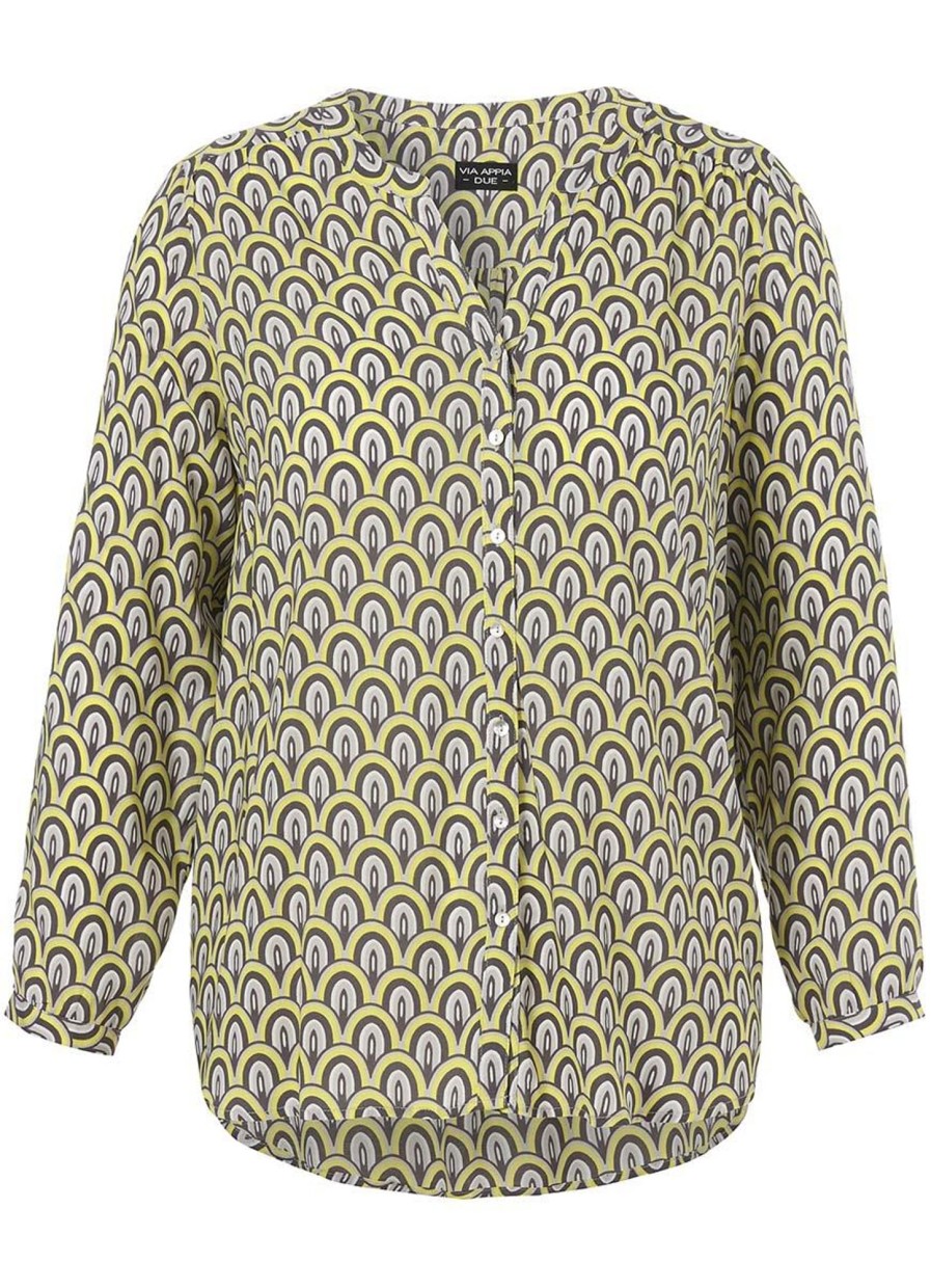 Blouses En Tunieken | Via Appia Due Via Appia Due Blouse 2421940 - 443 Grijs/Geel