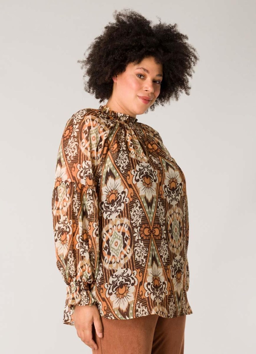 Blouses En Tunieken | Yesta Yesta Blouse Roxy A004080 - Terracotta/ Multi Colour