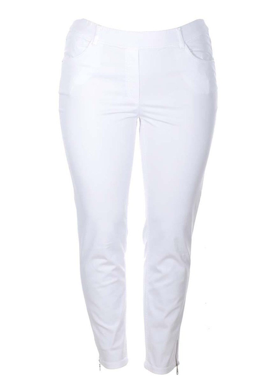 Broeken En Jeans | Stark Stark Broek Janna 72 Zip 4367-01Wit