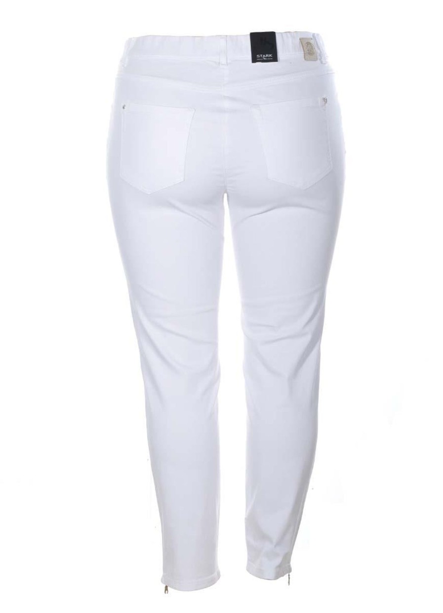 Broeken En Jeans | Stark Stark Broek Janna 72 Zip 4367-01Wit