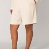 Base Level Curvy | Base Level Curvy Base Level Curvy Linnen Short Yardan 086 Light Beige