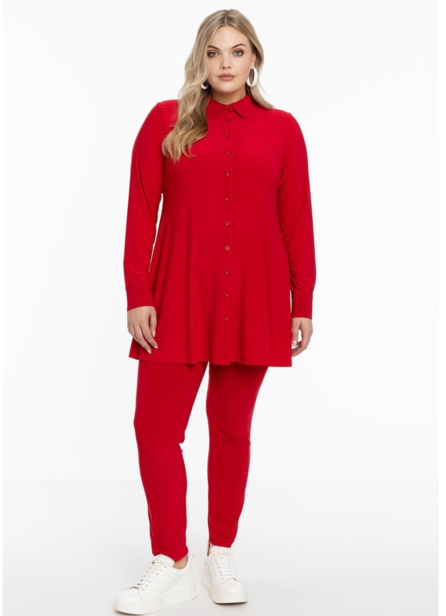 Yoek Basics | Yoek Yoek Blouse A-Line Dolce B3724 - 260 Red